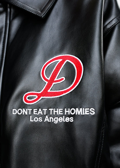 UNISEX PLANT LEATHER BOMBER