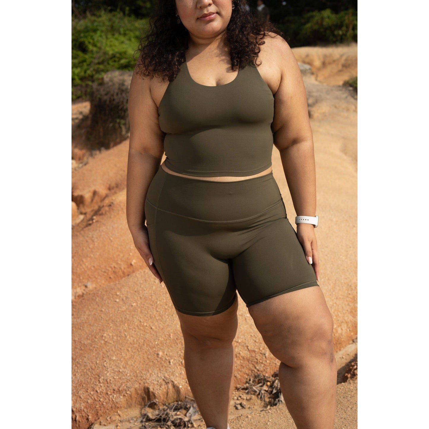 All Day Scoop Bra Tank - willow