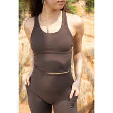 All Day Scoop Bra Tank - espresso