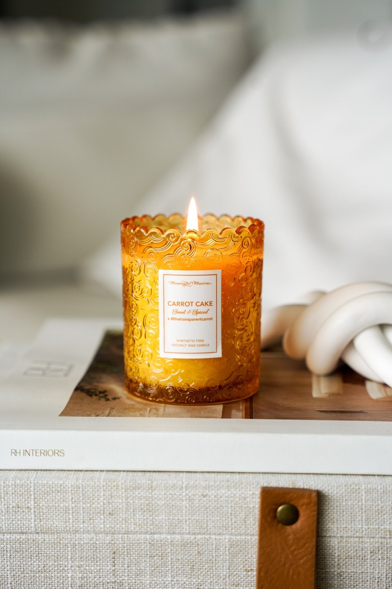 Carrot Cake x @TheTransparentCarrot Natural Candle 8oz Kaia Collection - Vegan America