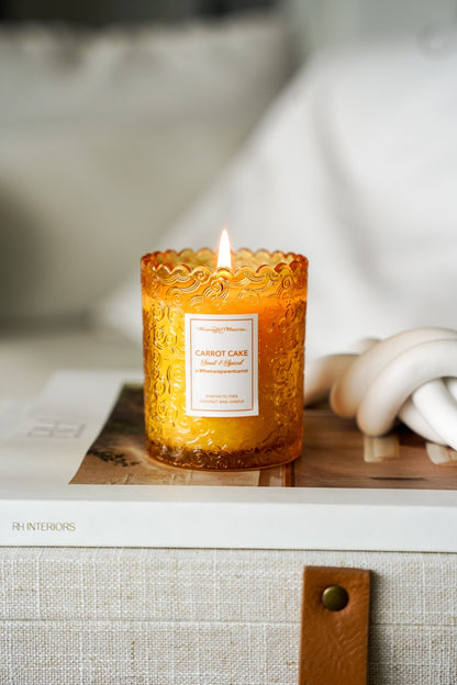 Carrot Cake x @TheTransparentCarrot Natural Candle 8oz Kaia Collection - Vegan America