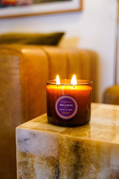 Wellness Lavender Eucalyptus 3 - Wick Candle - Vegan America