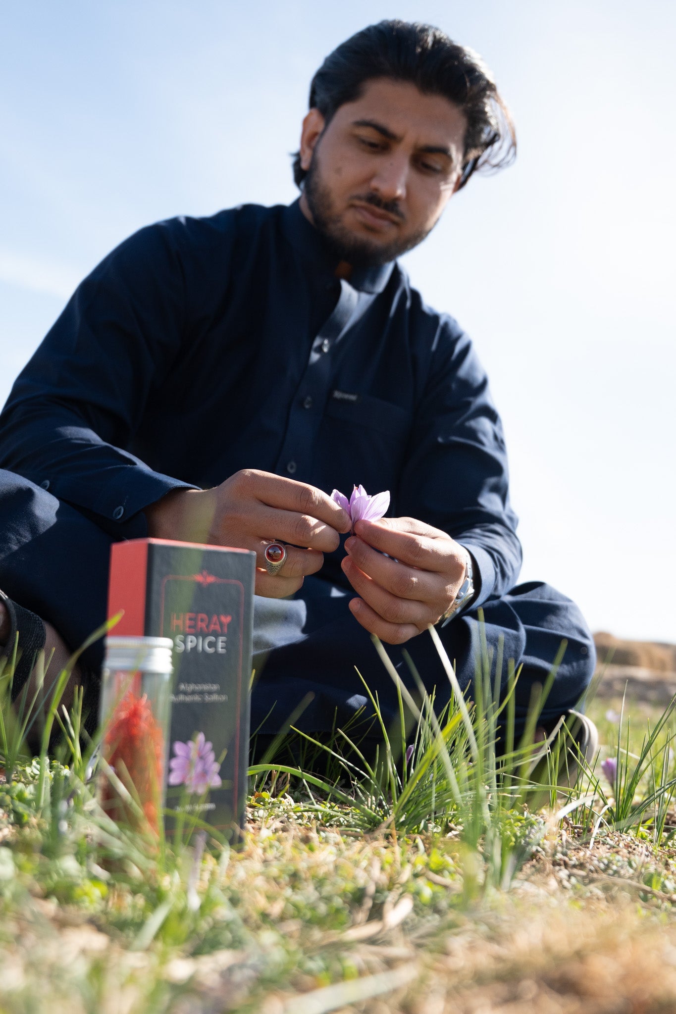 Gift Box Trio (A Jar of each Premium Saffron, Green Cardamom, Herati Mint Leaves)