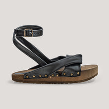"Get in shape!” vegan grape leather sandals