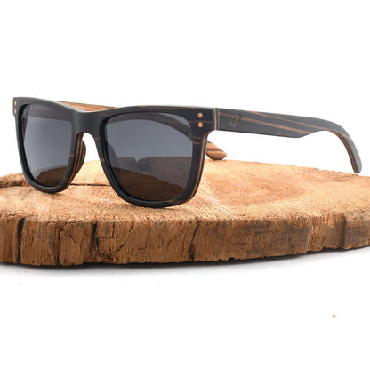 Benja - Wooden Veneer Sunglasses - Vegan America