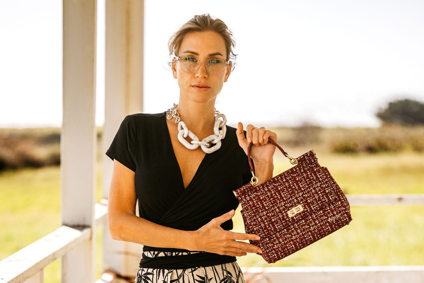 Lady Bag 3 - Printed Royal Red - Vegan America