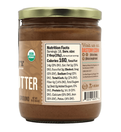 Organic Raw Almond Butter, 16 oz - Vegan America