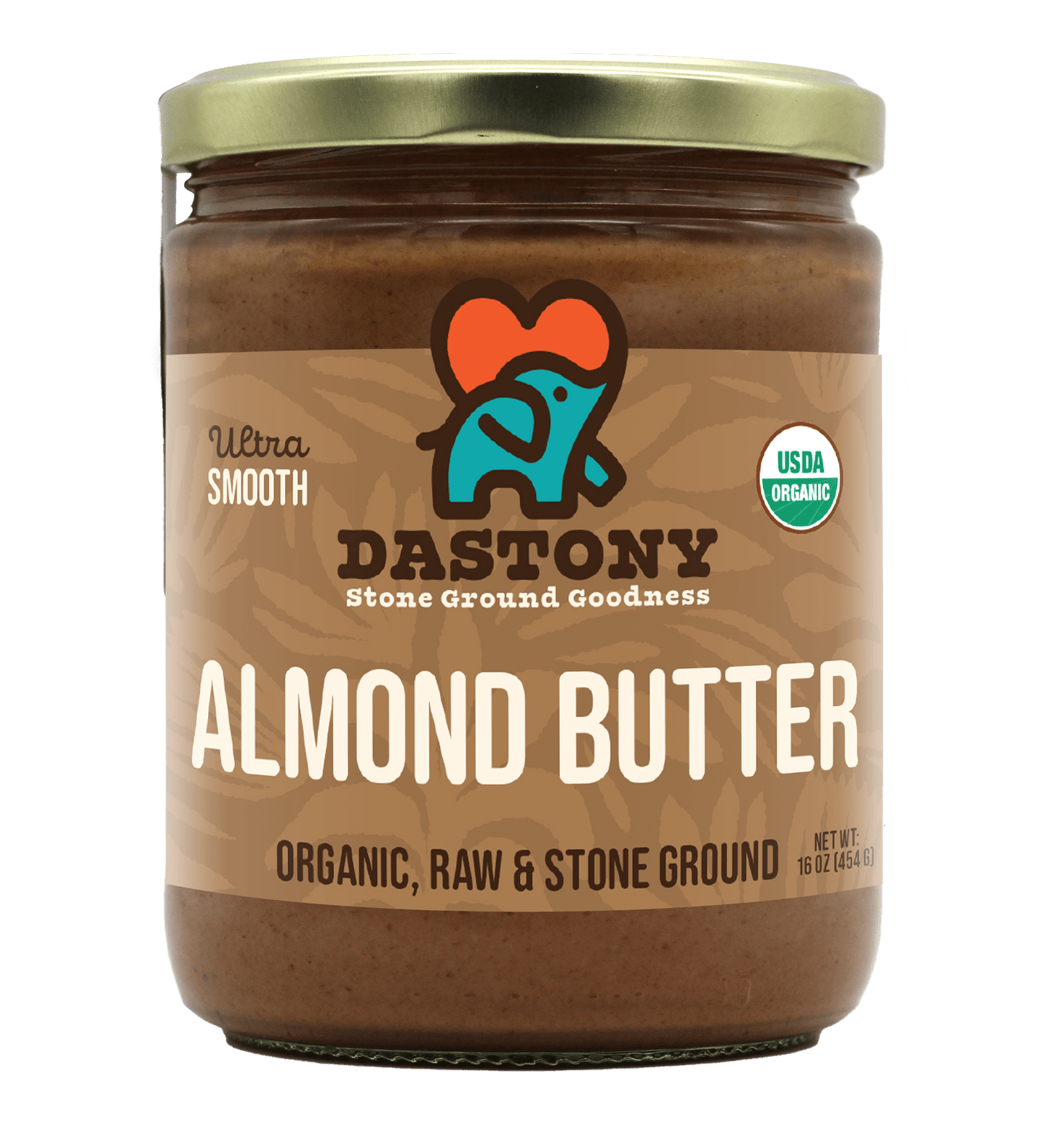 Organic Raw Almond Butter, 16 oz - Vegan America