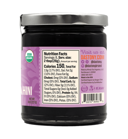 Organic Raw Black Sesame Seed Butter - Vegan America