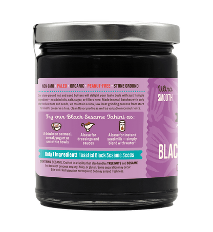 Organic Raw Black Sesame Seed Butter - Vegan America