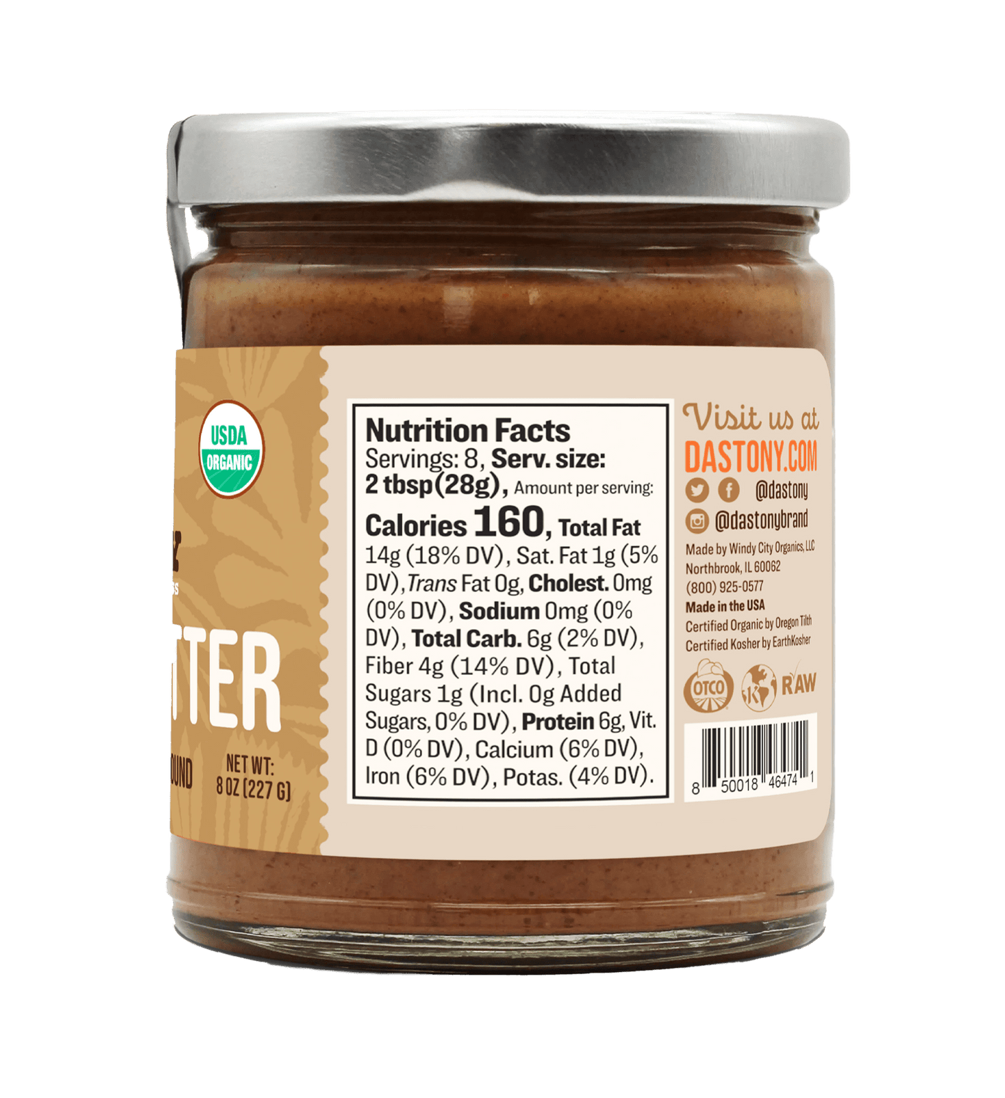 Organic Raw Almond Butter - Vegan America