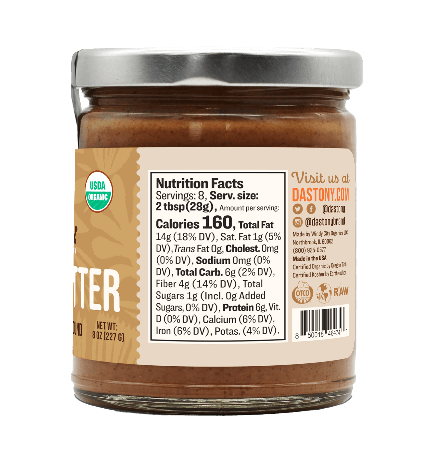 Organic Raw Almond Butter - Vegan America