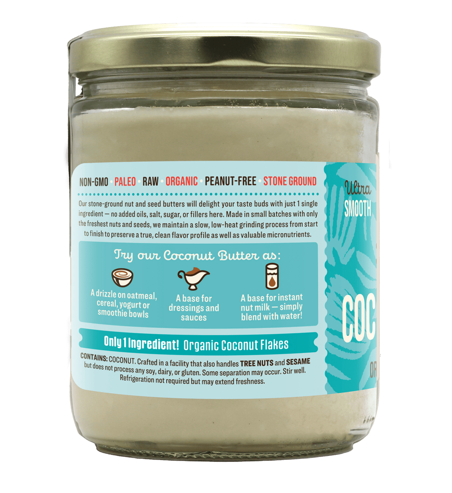 Organic Raw Coconut Butter - 16 oz - Vegan America