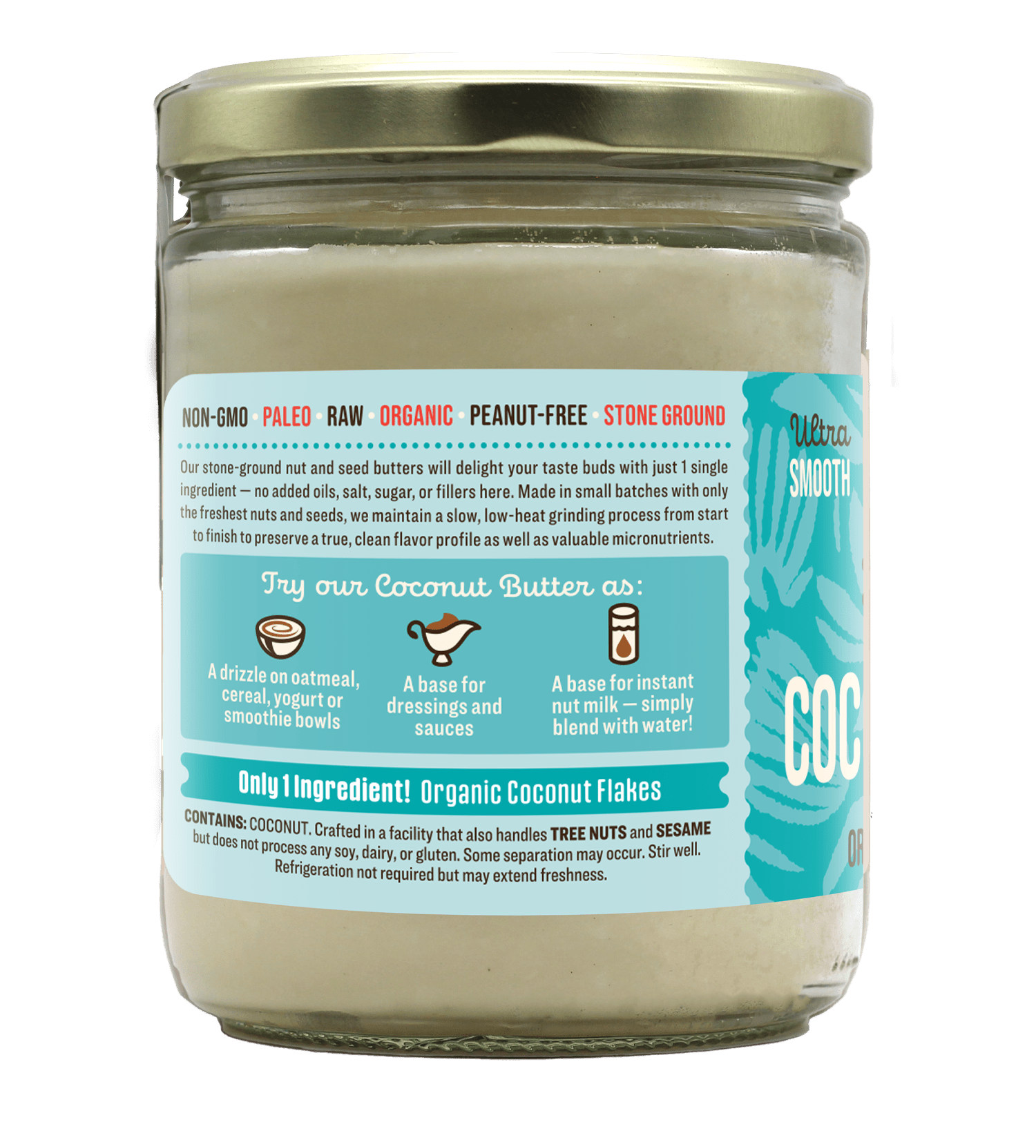 Organic Raw Coconut Butter - 16 oz - Vegan America