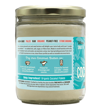 Organic Raw Coconut Butter - 16 oz - Vegan America