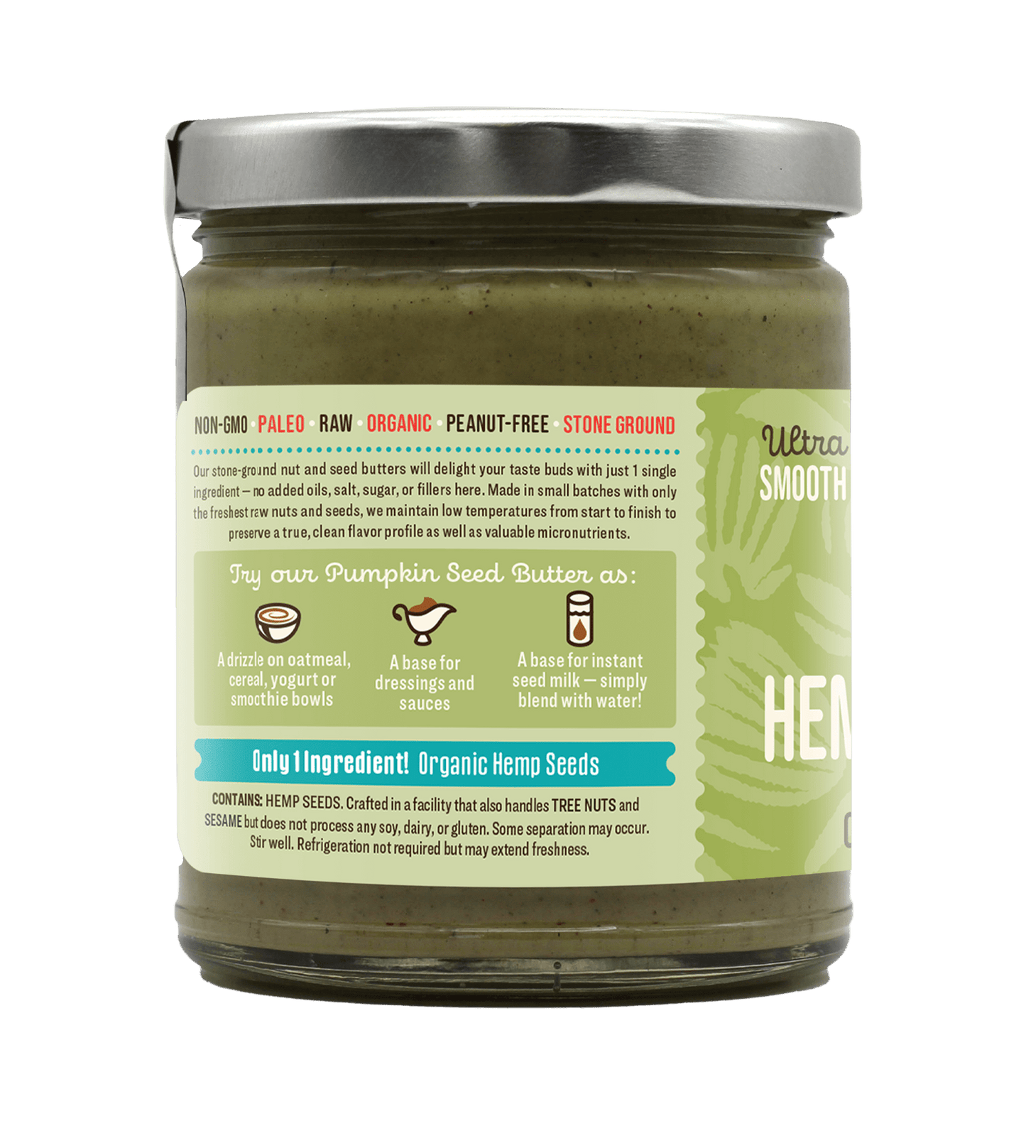 Organic Raw Hemp Seed Butter - Vegan America