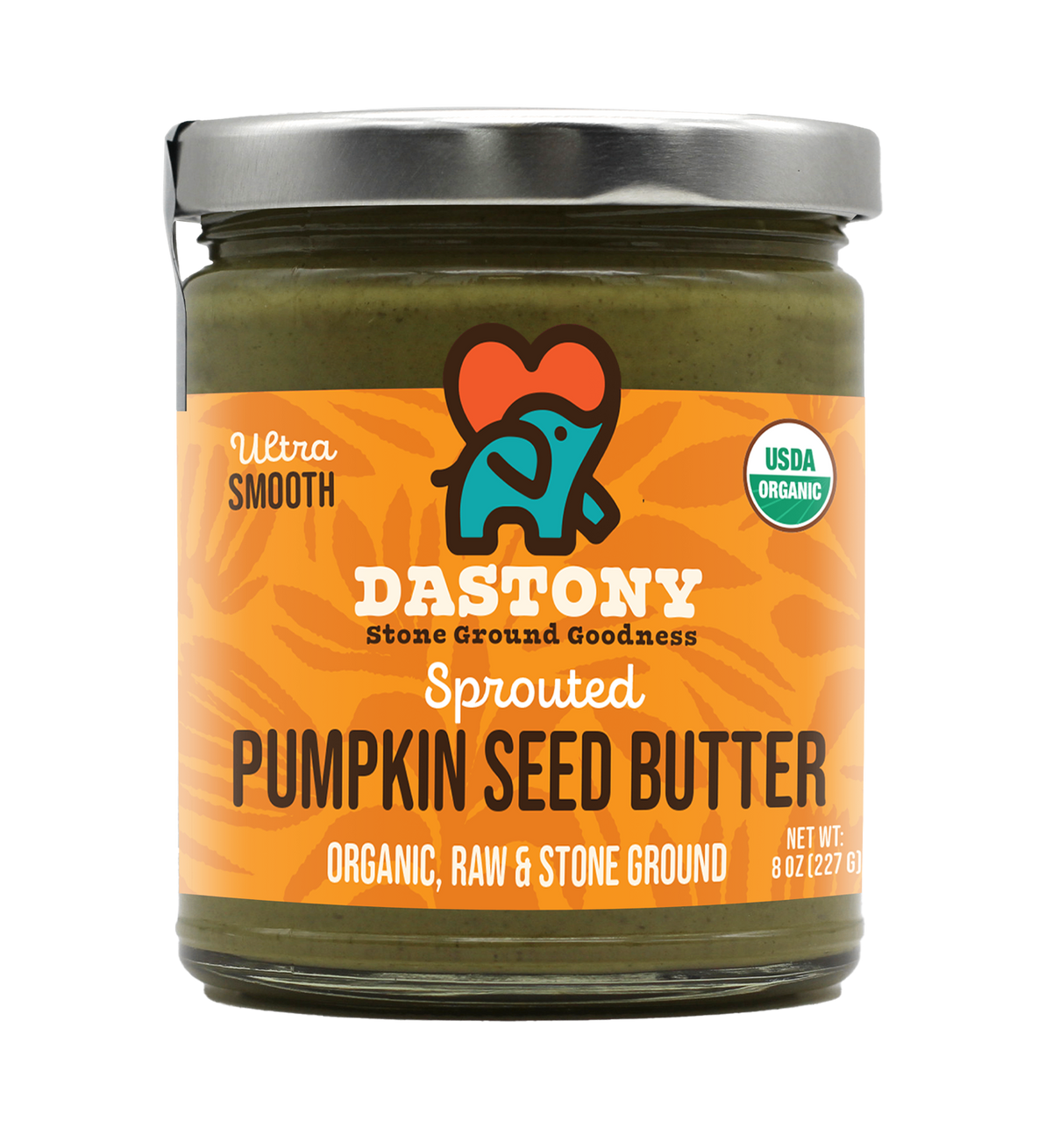 dastony organic raw stone ground sprouted pumpkin seed butter smooth 