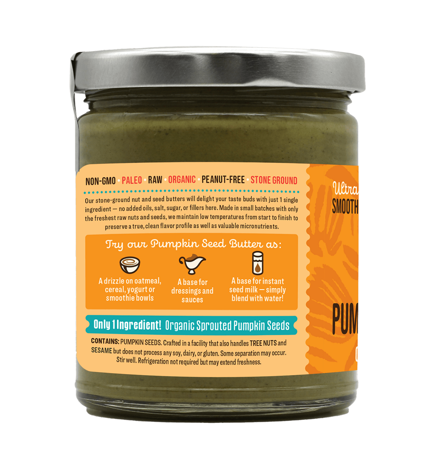 Organic Sprouted Pumpkin Seed Butter - Vegan America