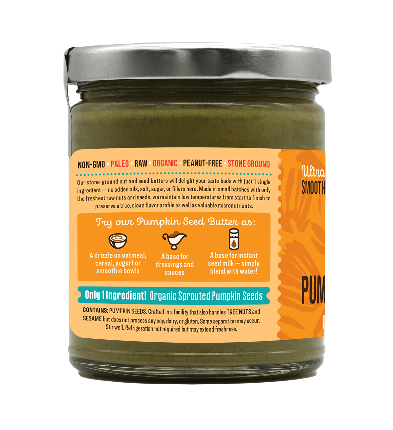 Organic Sprouted Pumpkin Seed Butter - Vegan America