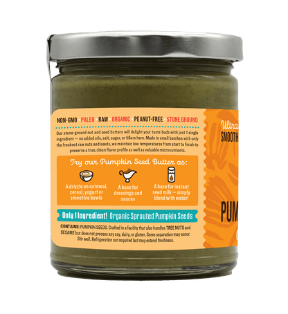 Organic Sprouted Pumpkin Seed Butter - Vegan America