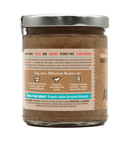 Organic Sprouted Almond Butter - Vegan America