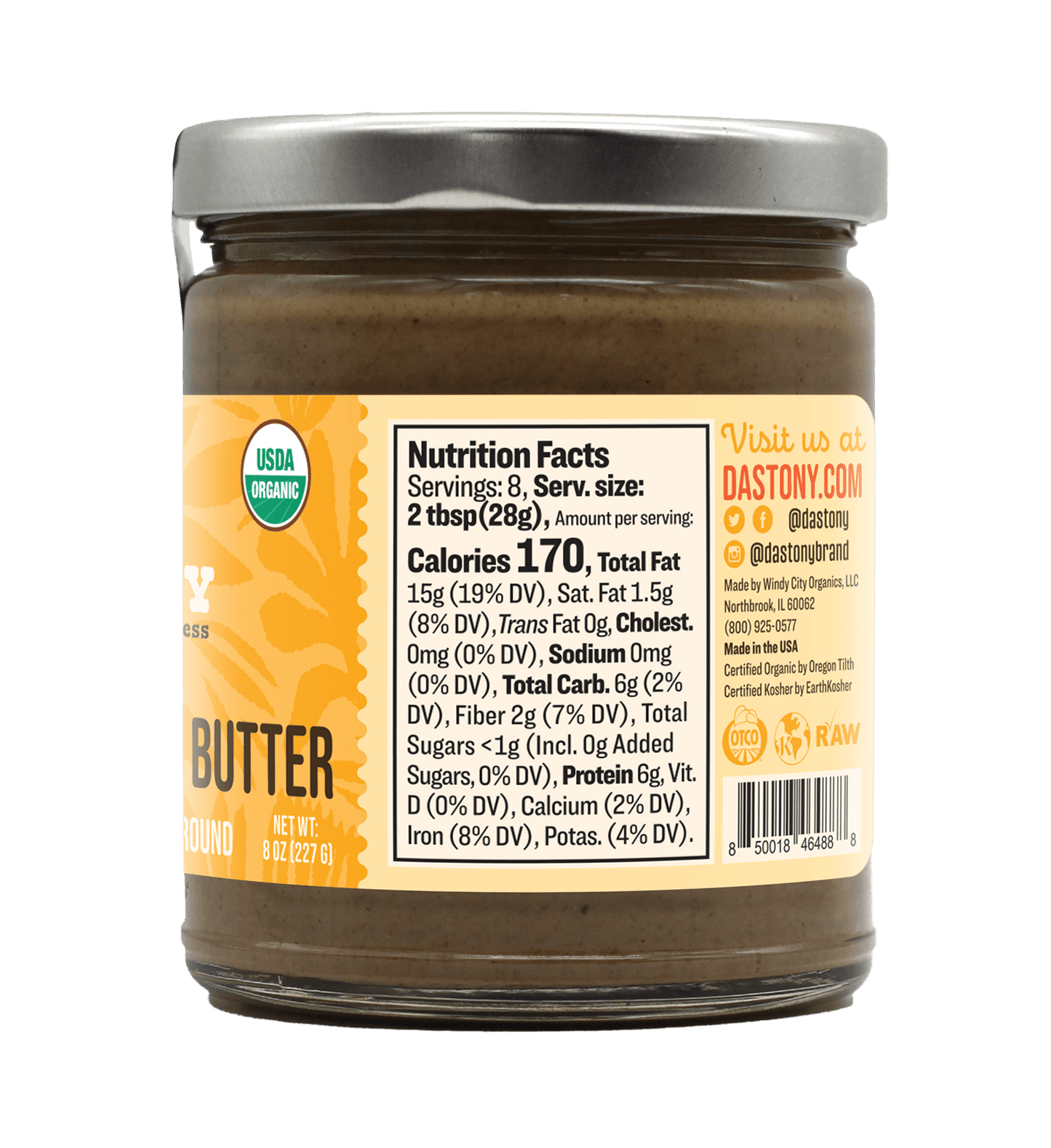 Organic Raw Sprouted Sunflower Seed Butter - Vegan America