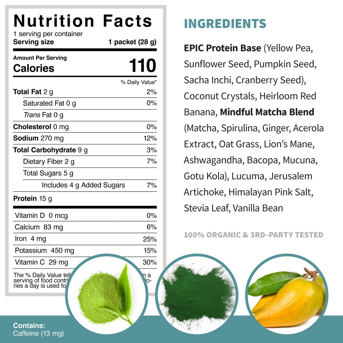 Epic Protein, Mindful Matcha, 28g