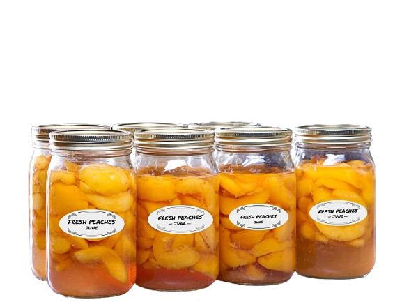 Dissolvable Oval Canning Labels