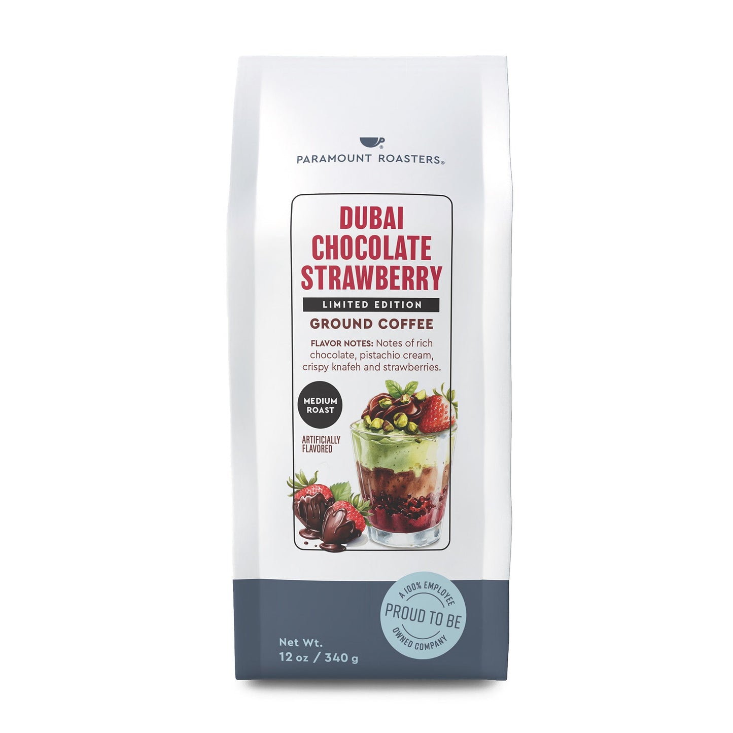 Dubai Chocolate Strawberry 12oz Flavored Ground Coffee