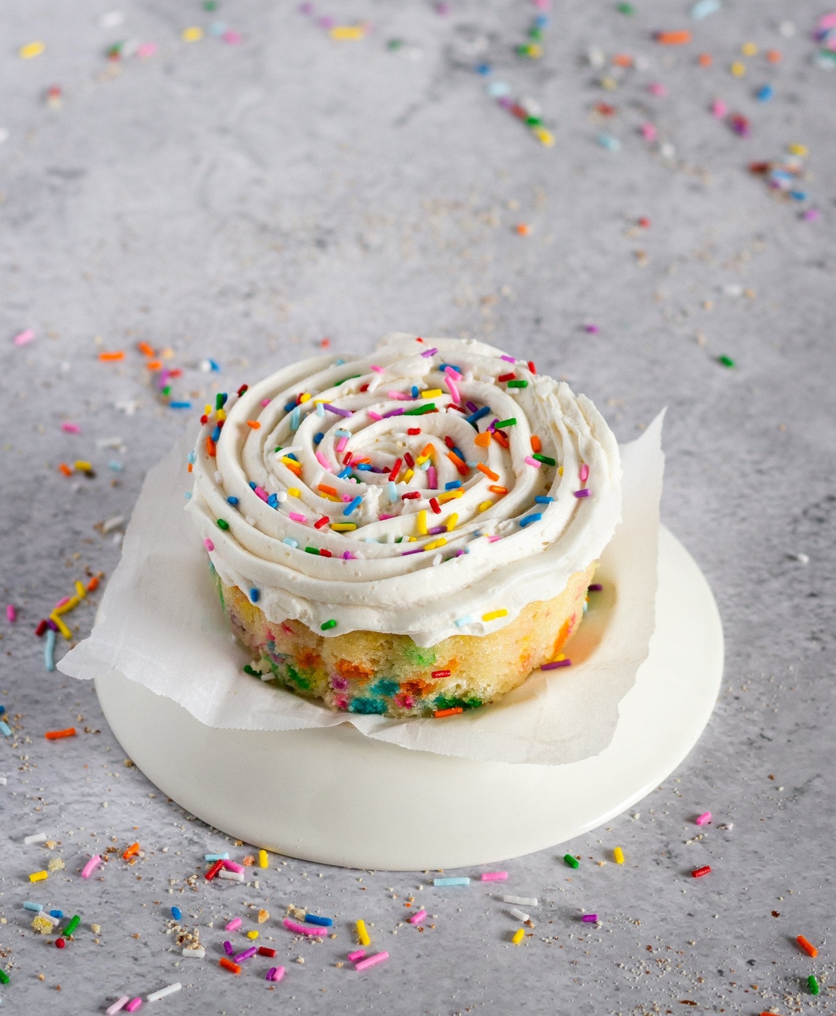Personal Funfetti Cake - Vegan America