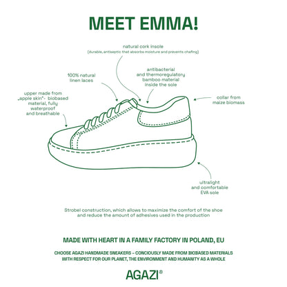 Apple & corn sneakers EMMA - fucsia