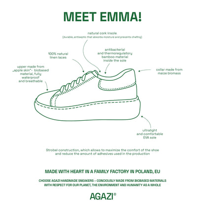 Apple & corn sneakers EMMA - caramel