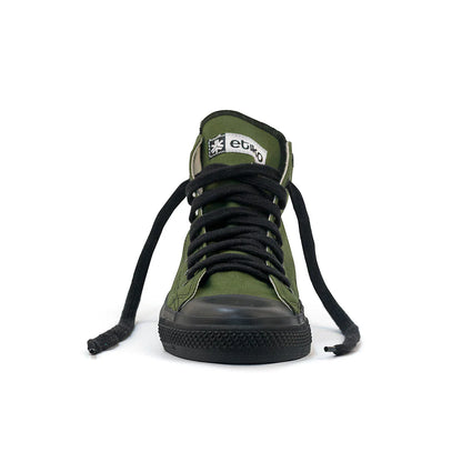 Kids High Top Sneakers, Olive & Black, CLEARANCE STOCK