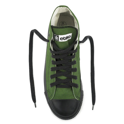 Kids High Top Sneakers, Olive & Black, CLEARANCE STOCK