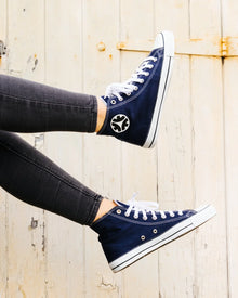 High Top Sneakers, Blue & White