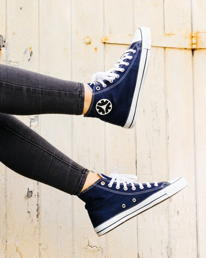 High Top Sneakers, Blue & White