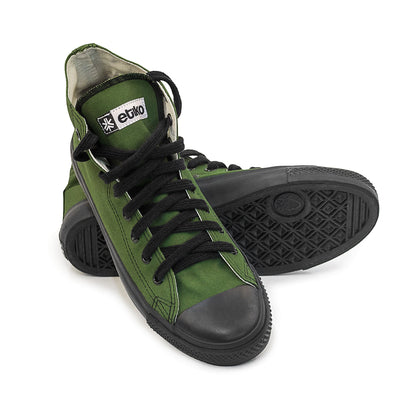 High Top Sneakers, Olive & Black