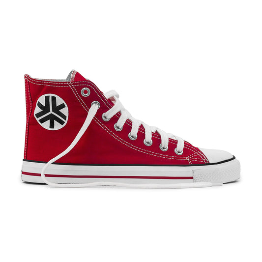 High Top Sneakers, Red & White