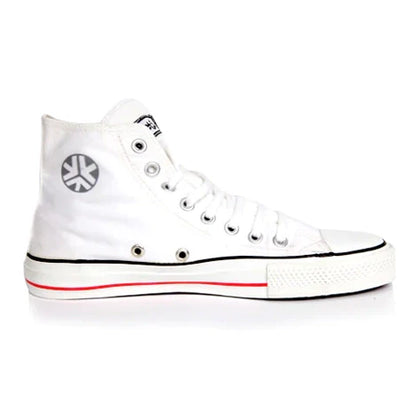 High Top Sneakers, White Stripe