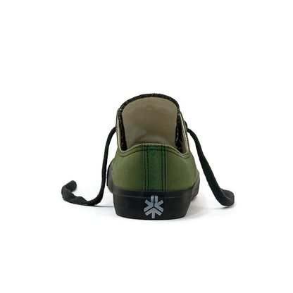 Kids Low Cut Sneakers, Olive & Black CLEARANCE STOCK