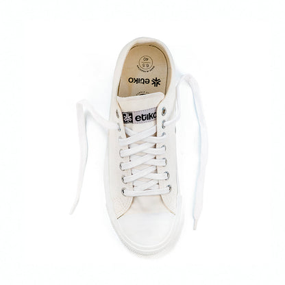 Low Cut Sneakers, All White CLEARANCE STOCK