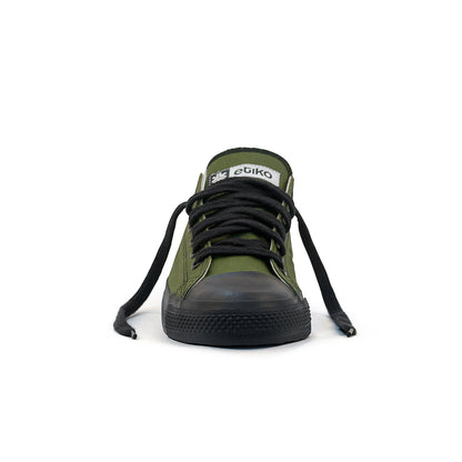 Low Cut Sneakers, Olive & Black