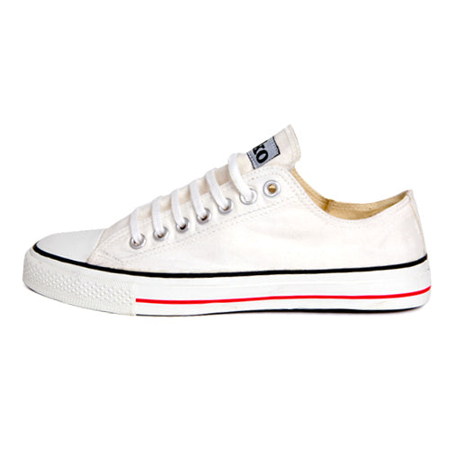 Low Cut Sneakers, White Stripe
