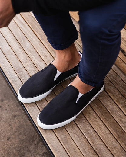 Slip Ons, Black & White - Vegan America