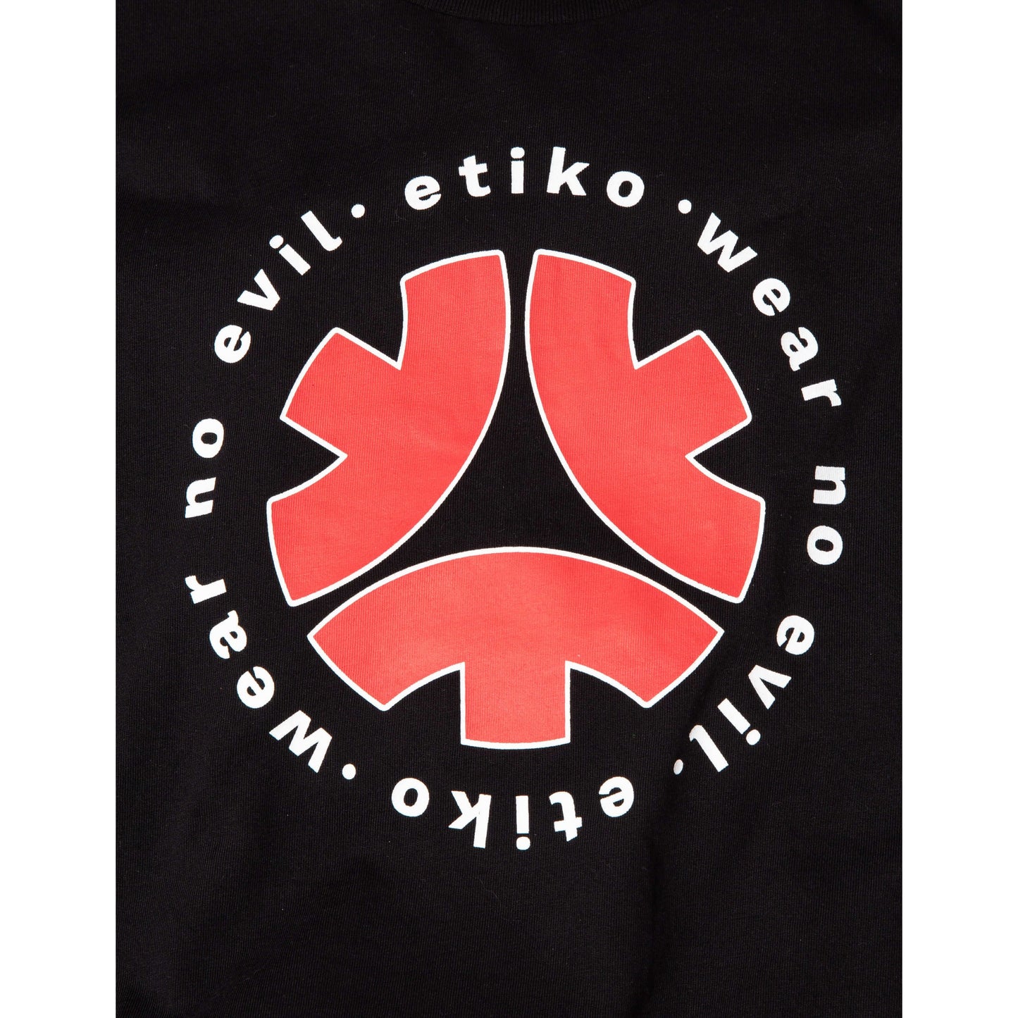 Pullover Hoodie, Wear No Evil, Unisex Black & Red