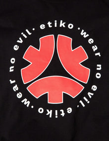 Pullover Hoodie, Wear No Evil, Unisex Black & Red - Vegan America