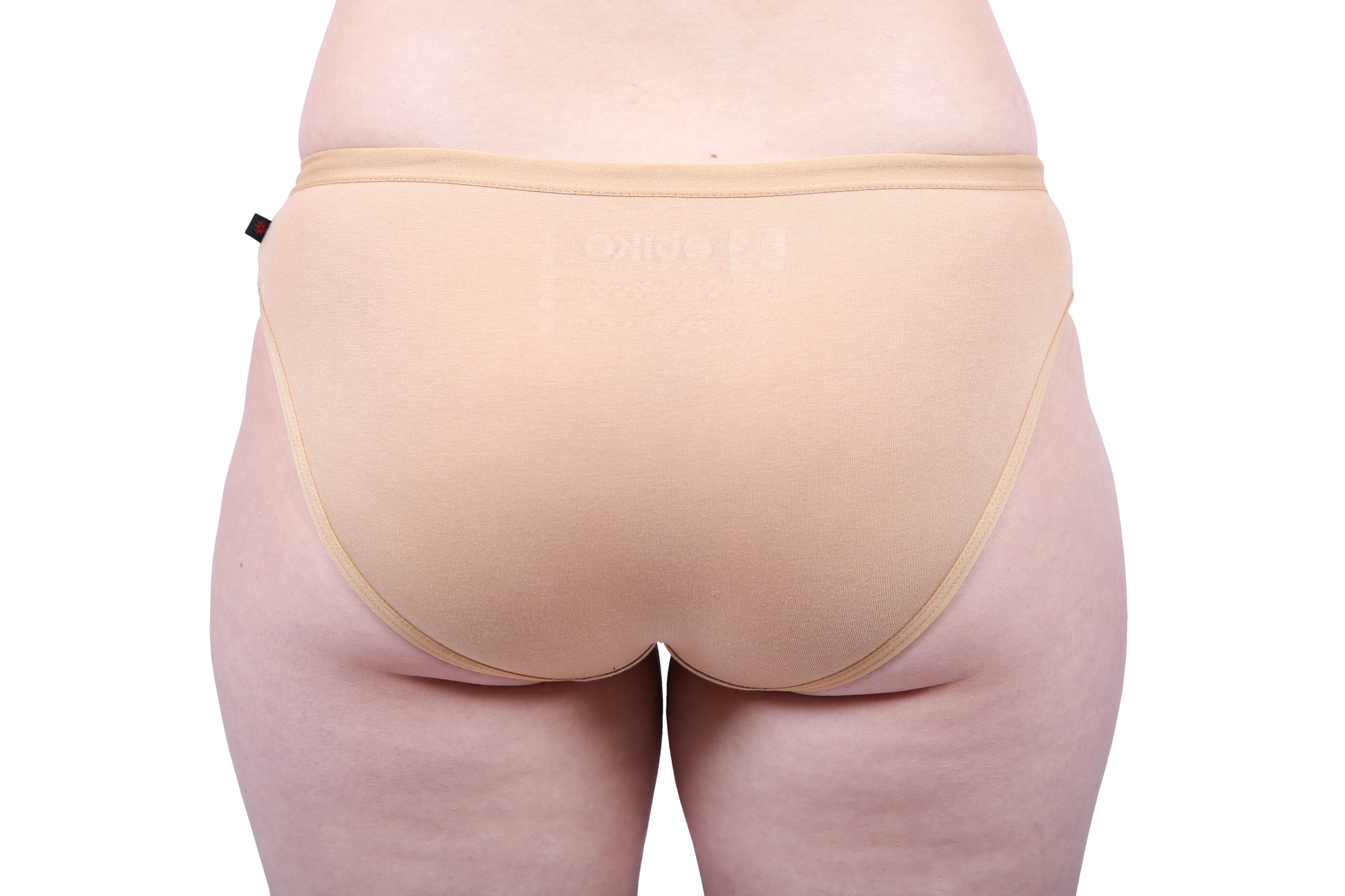 Pack of three soft organic cotton nude bikini style ethical underwear, Fairtrade certified