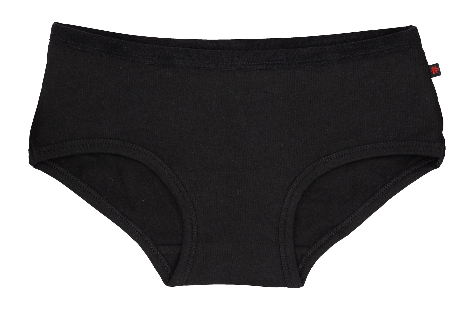 Organic cotton black ethical women's underwear boyleg or boyfit underwear bundle deals.