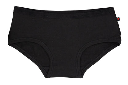 Organic cotton black ethical women's underwear boyleg or boyfit underwear bundle deals.