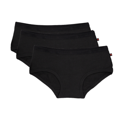 Organic cotton black ethical women's underwear boyleg or boyfit underwear bundle deals.